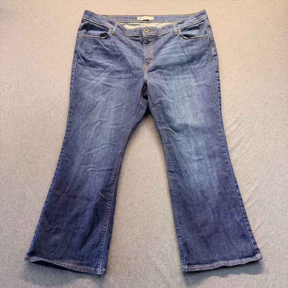 Levis 590 Bootcut Jeans woman's 22S Dark Wash Denim Blue 09545-0028